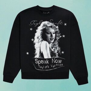 SPEAK NOW (TAYLOR'S VERSION) BLACK CREWNECK SWEATSHIRT Small